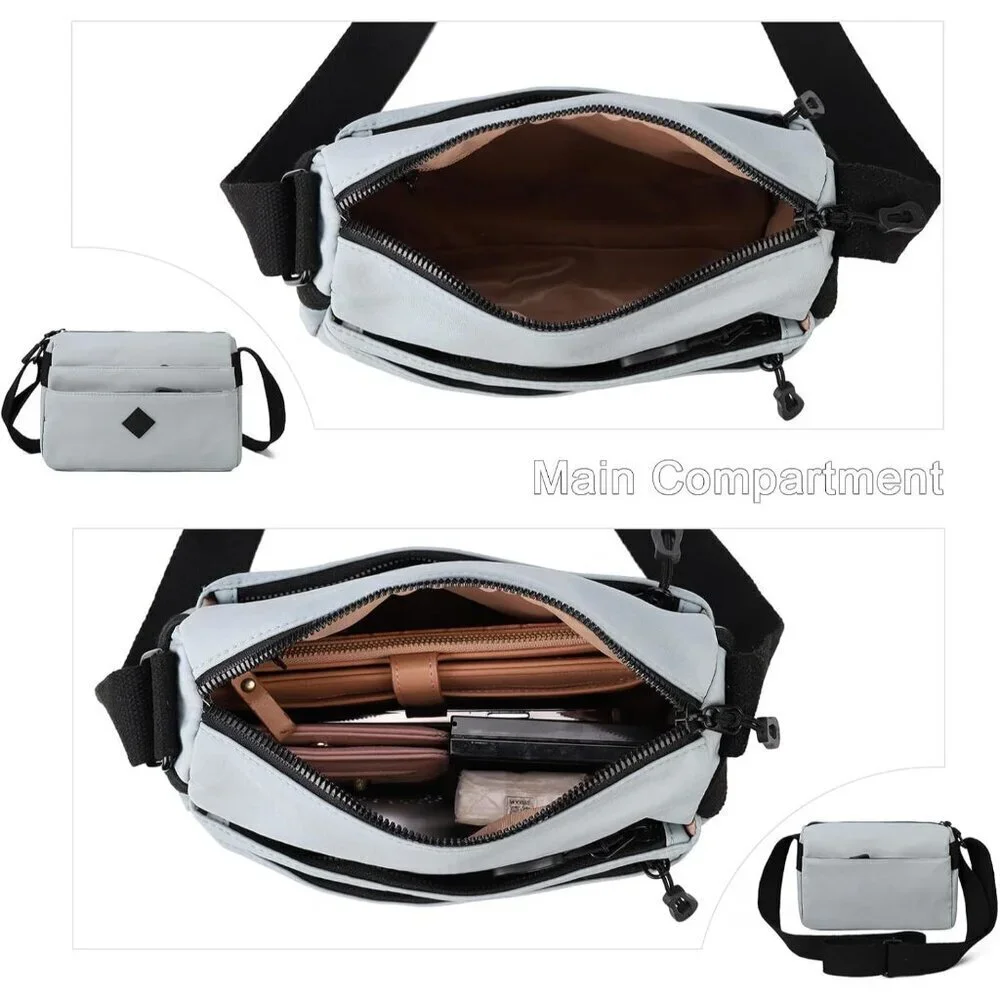Small Nylon Crossbody Bag Women Shoulder Purse Waterproof Lightweight